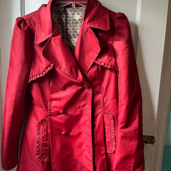 womens red Ambition windbreaker/raincoat size medium - Picture 1 of 6